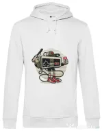 Hoodie barbat cu gluga Let's Play Alb