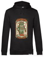 Hoodie barbat cu gluga Vintage Robot Negru