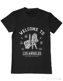Tricou ADLER barbat Welcome To L.A Negru