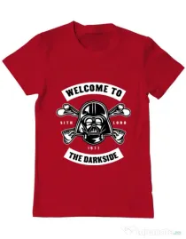 Tricou ADLER barbat Welcome To The Darkside Rosu