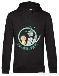 Hoodie barbat cu gluga Peace among worlds Negru