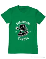 Tricou ADLER barbat Skateboard Bomber Verde mediu