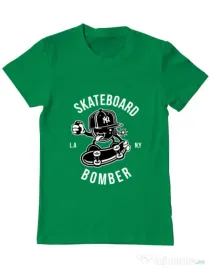 Tricou ADLER barbat Skateboard Bomber Verde mediu