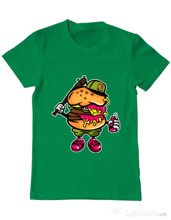 Tricou ADLER barbat Bastard burger Verde mediu