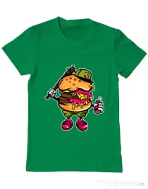 Tricou ADLER barbat Bastard burger Verde mediu