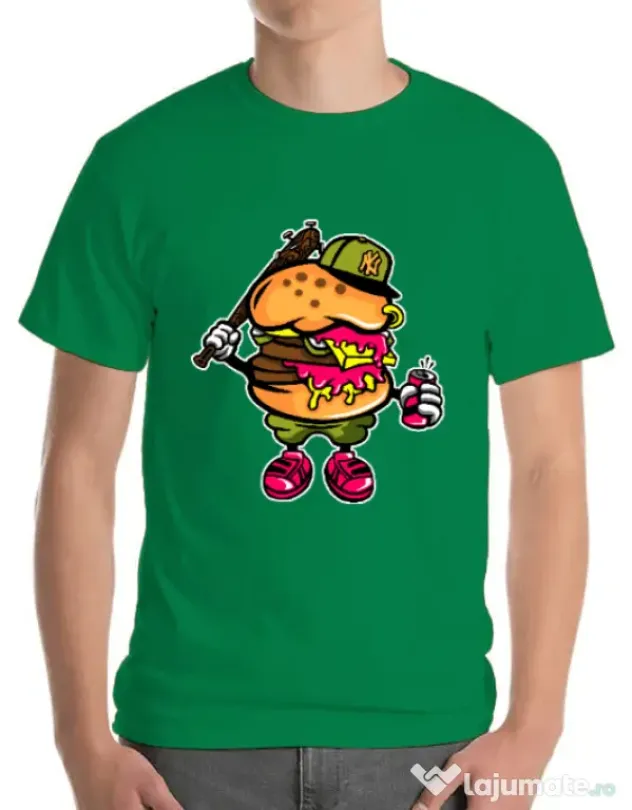 Tricou ADLER barbat Bastard burger Verde mediu