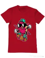 Tricou ADLER barbat Donut skater Rosu
