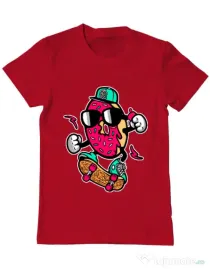 Tricou ADLER barbat Donut skater Rosu