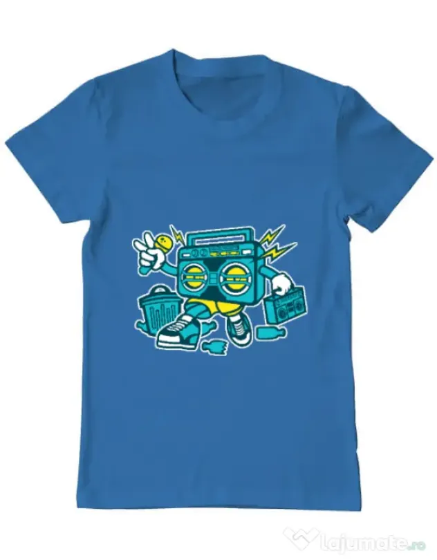 Tricou ADLER barbat Boombox Albastru azuriu