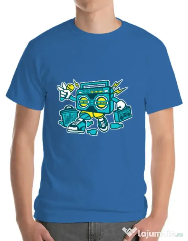 Tricou ADLER barbat Boombox Albastru azuriu
