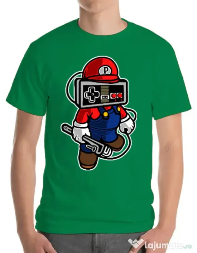 Tricou ADLER barbat Player head Verde mediu