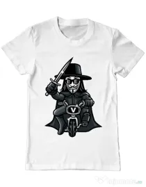 Tricou ADLER barbat Vendetta Biker Alb