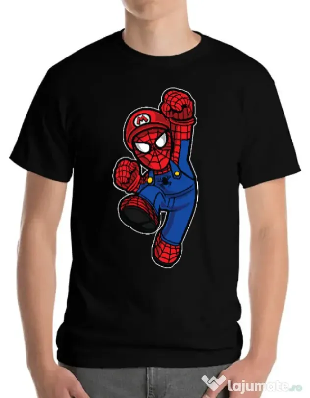 Tricou ADLER barbat Spider Plumber Negru