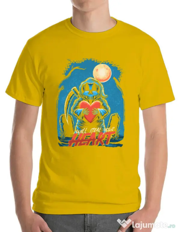 Tricou ADLER barbat Steal Heart Galben
