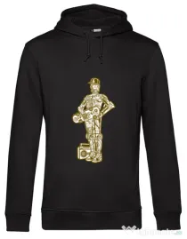 Hoodie barbat cu gluga Street C3PO Negru
