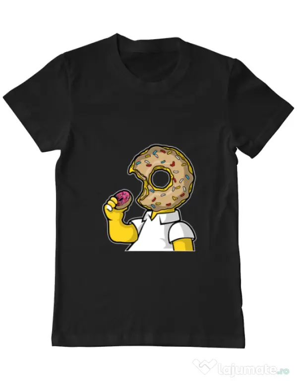 Tricou ADLER barbat I Like Donut Negru