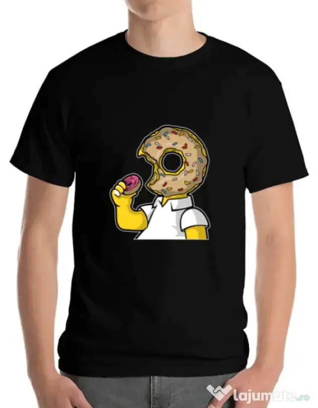 Tricou ADLER barbat I Like Donut Negru