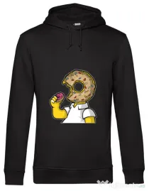 Hoodie barbat cu gluga I Like Donut Negru