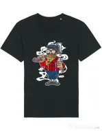 Tricou STANLEY STELLA barbat Pizza Beard Negru