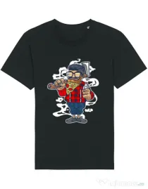 Tricou STANLEY STELLA barbat Pizza Beard Negru