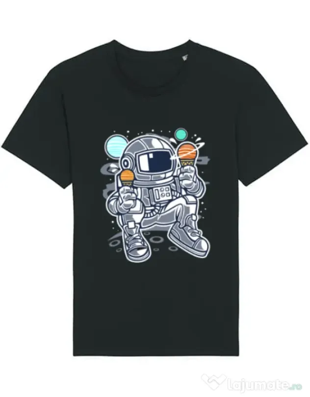 Tricou STANLEY STELLA barbat Astronaut Ice Cream Negru