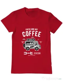 Tricou ADLER barbat Coffee Van Rosu