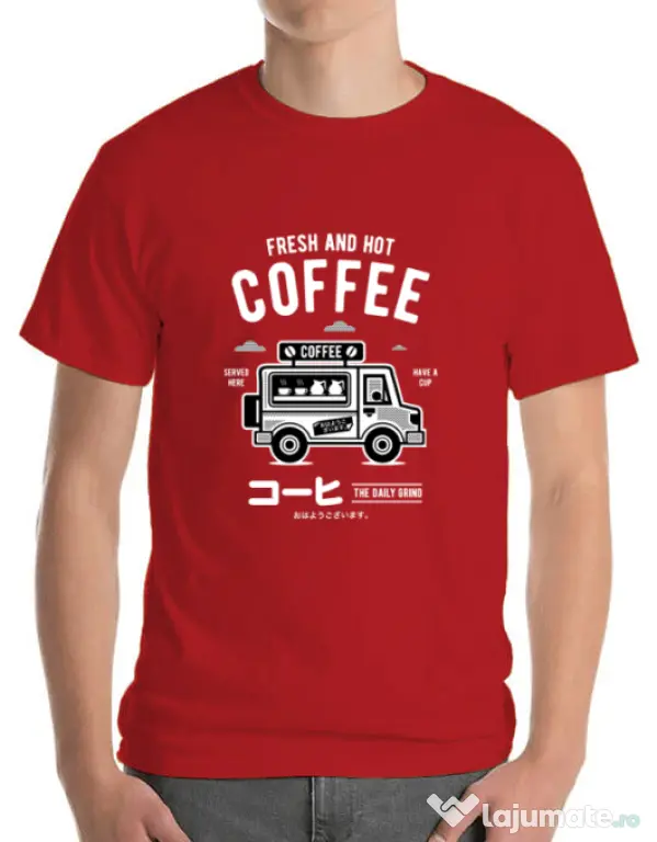 Tricou ADLER barbat Coffee Van Rosu