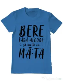 Tricou ADLER barbat Bere fara alcool Albastru azuriu