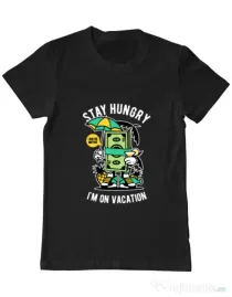 Tricou ADLER barbat Stay Hungry Negru