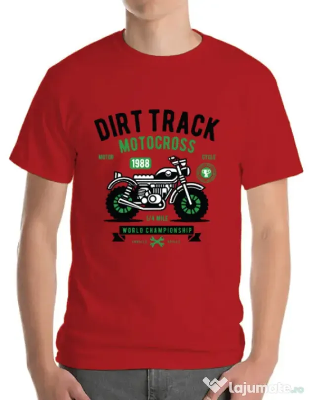 Tricou ADLER barbat Dirt Track Rosu
