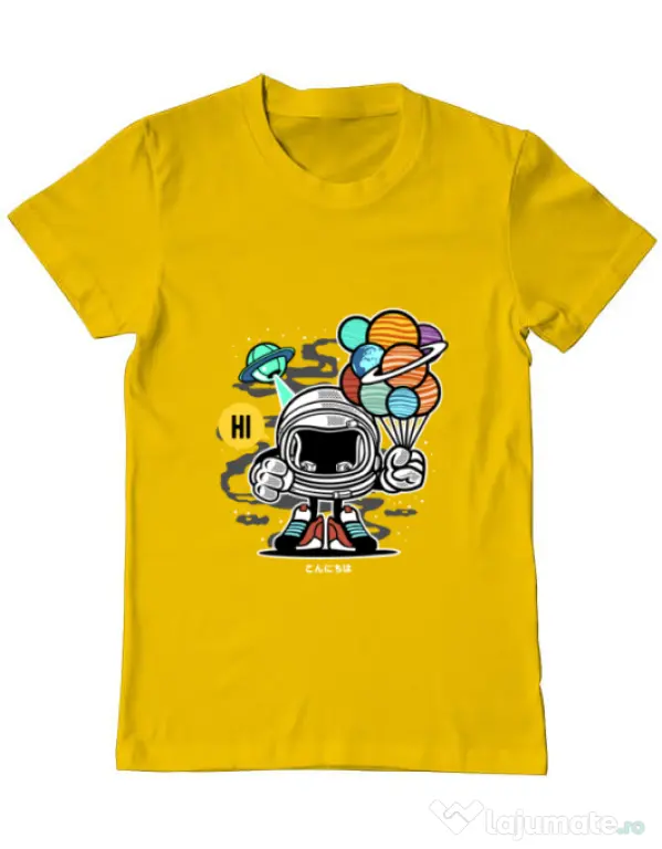 Tricou ADLER barbat Gift From Outer Space Galben