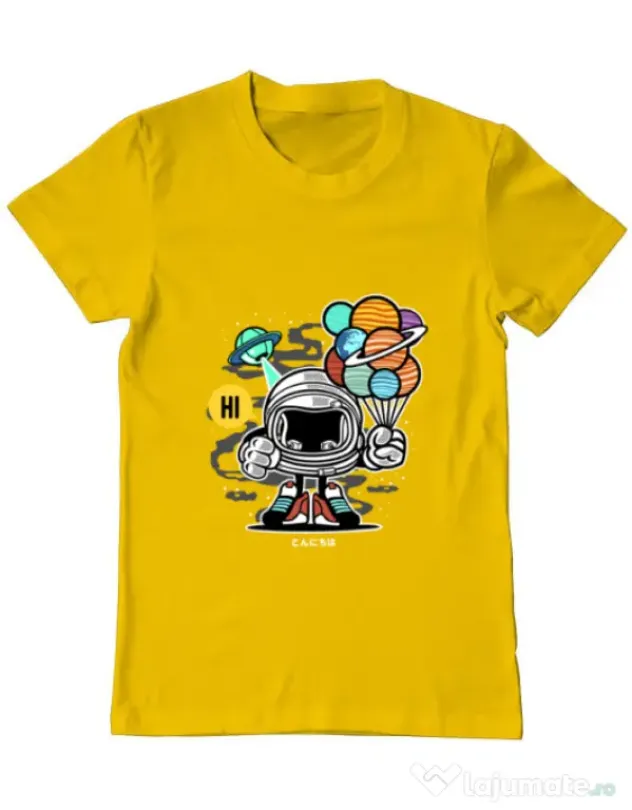 Tricou ADLER barbat Gift From Outer Space Galben