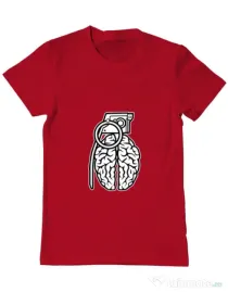 Tricou ADLER barbat Grenade Brain Rosu