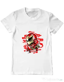 Tricou ADLER barbat Iron Skate Alb