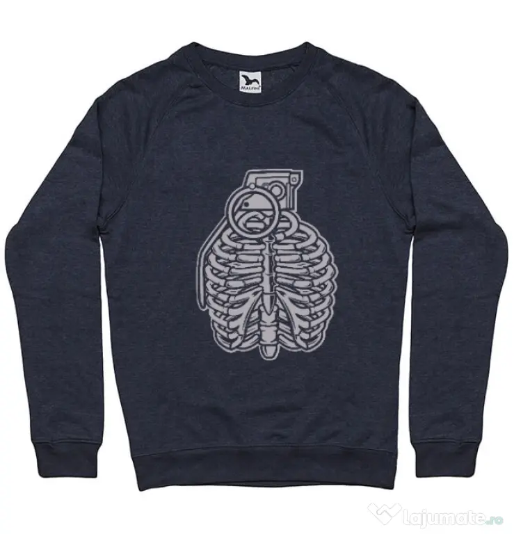 Bluza ADLER barbat Grenade Ribcage Denim inchis