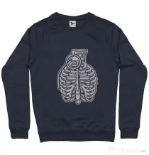 Bluza ADLER barbat Grenade Ribcage Denim inchis