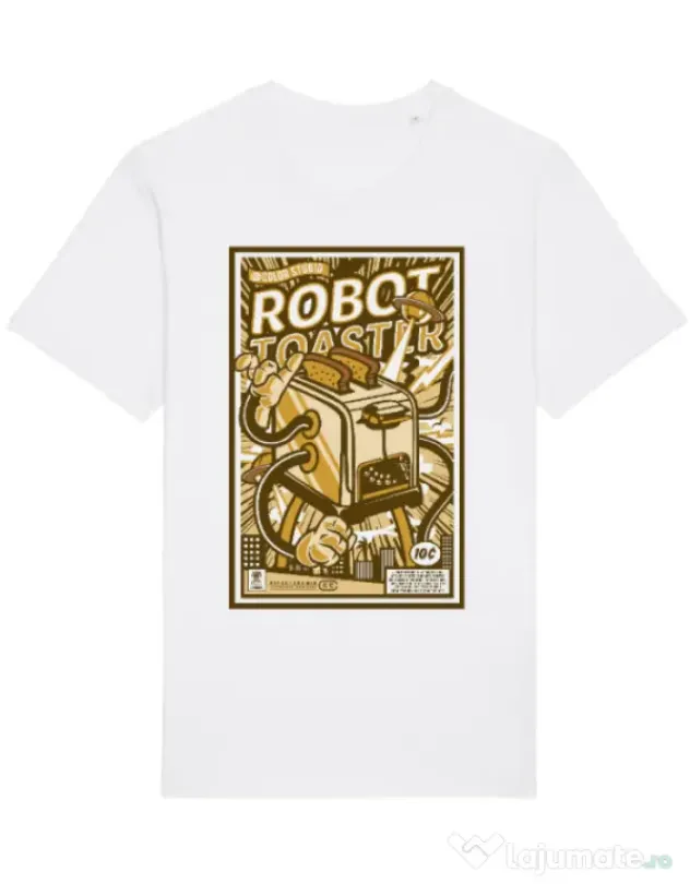 Tricou STANLEY STELLA barbat Robot Toaster Alb