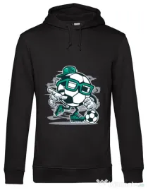 Hoodie barbat cu gluga Street Soccer Negru