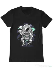 Tricou ADLER barbat Space Bike Negru