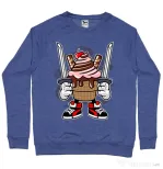 Bluza ADLER barbat Ice Cream Ninja Albastru melanj