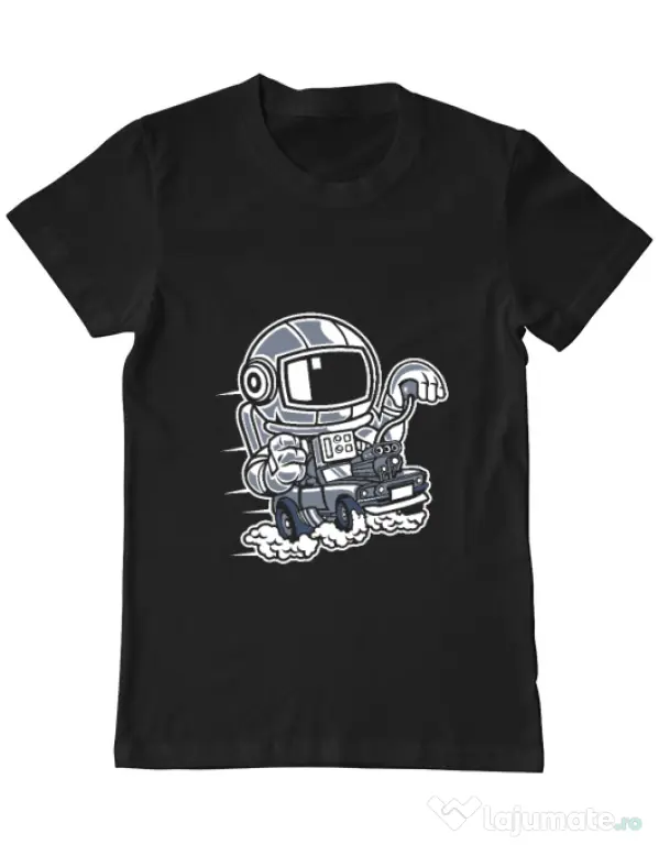 Tricou ADLER barbat Space Racer Negru