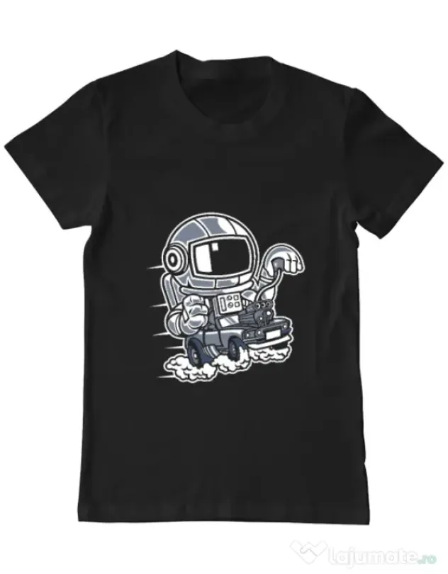 Tricou ADLER barbat Space Racer Negru