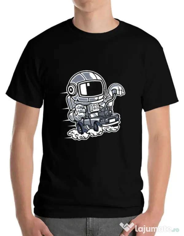 Tricou ADLER barbat Space Racer Negru