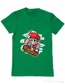 Tricou ADLER barbat Killer Skater Verde mediu