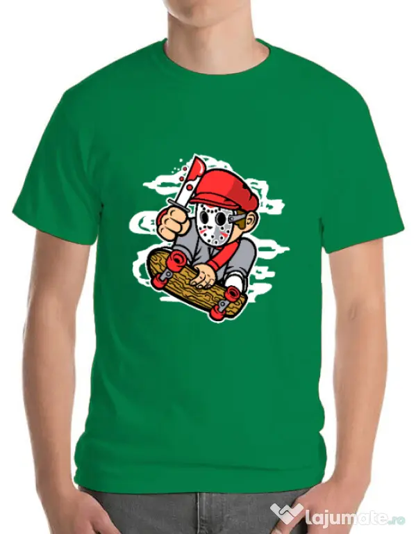 Tricou ADLER barbat Killer Skater Verde mediu