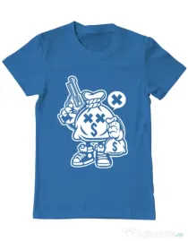 Tricou ADLER barbat Money Takers Albastru azuriu