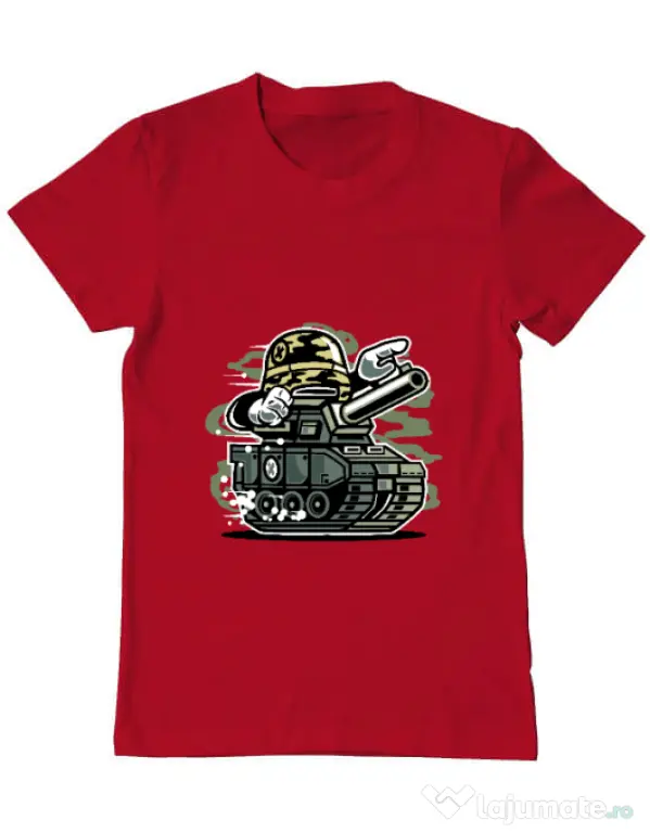 Tricou ADLER barbat War Tank Rosu