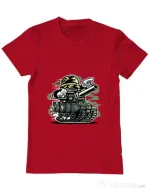 Tricou ADLER barbat War Tank Rosu