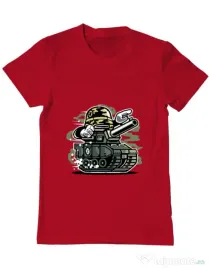 Tricou ADLER barbat War Tank Rosu