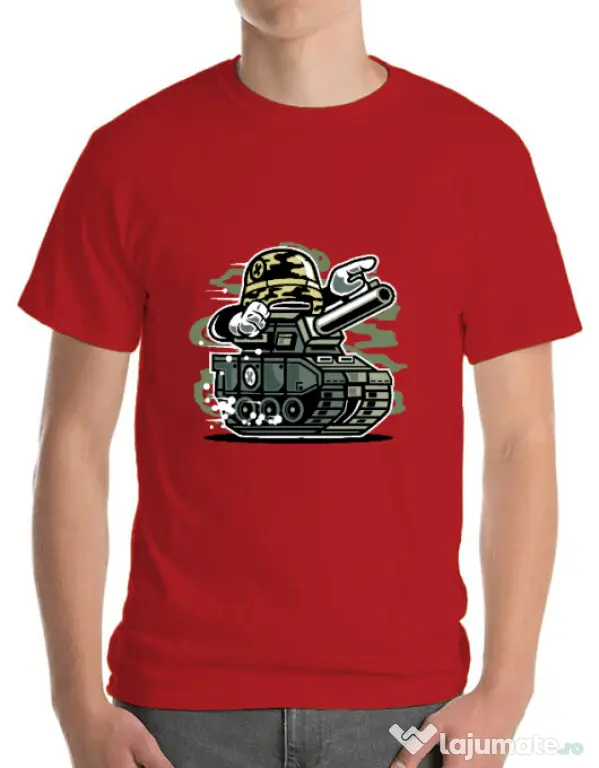 Tricou ADLER barbat War Tank Rosu